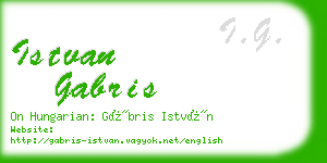 istvan gabris business card